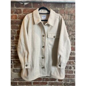 OLD NAVY • Oatmeal Cream Beige Flannel Shacket • Ladies XL Petite